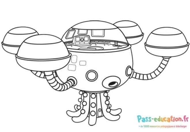 Coloriage Vaisseau Octonaute à imprimer et colorier