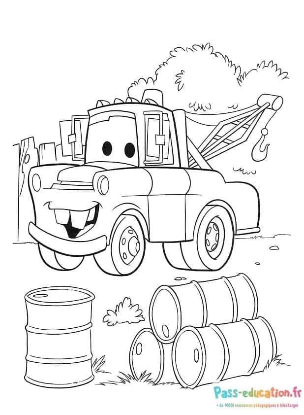 Coloriage Camion souriant à imprimer et colorier