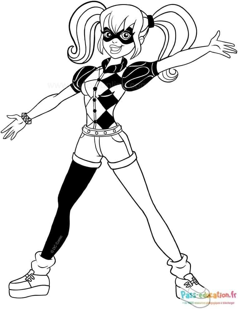 Coloriage Harley Quinn à imprimer et colorier