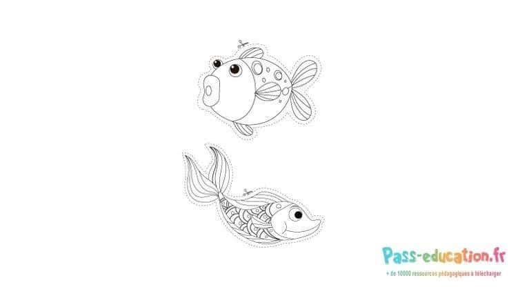 Coloriage Poissons fantaisie à imprimer et colorier