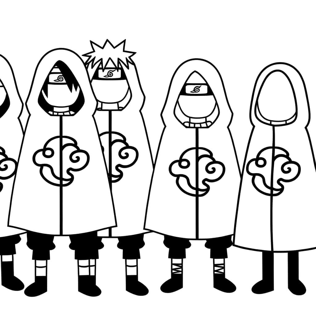 Coloriage Akatsuki à imprimer et colorier