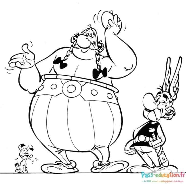 Coloriage Obélix et Astérix à imprimer et colorier