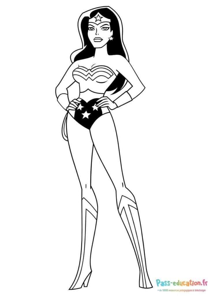 Coloriage Super-héroïne célèbre à imprimer et colorier
