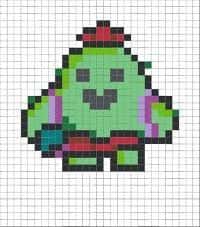 Coloriage Brawler Pixel à imprimer et colorier