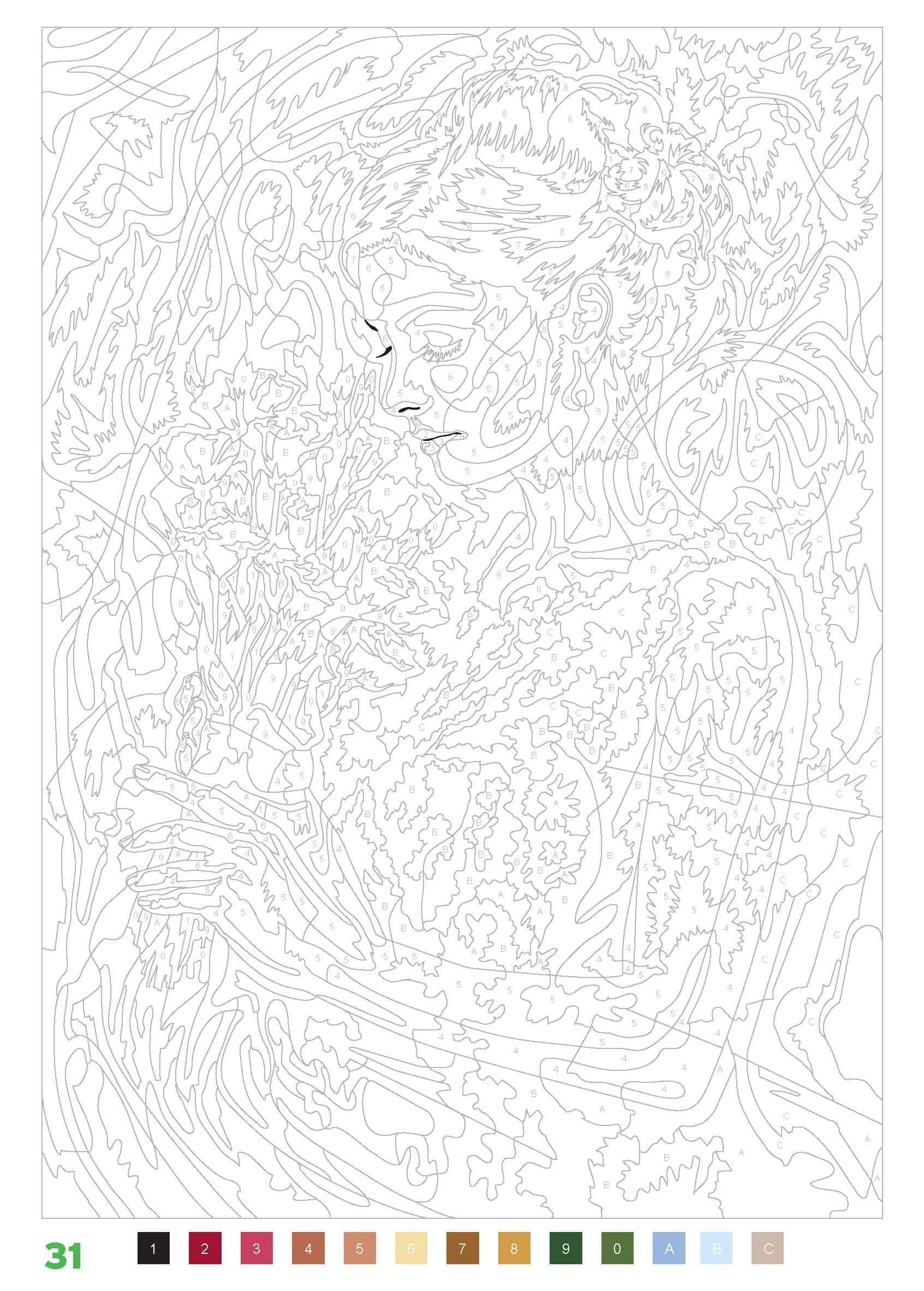 Coloriage Femme mystérieuse à imprimer et colorier