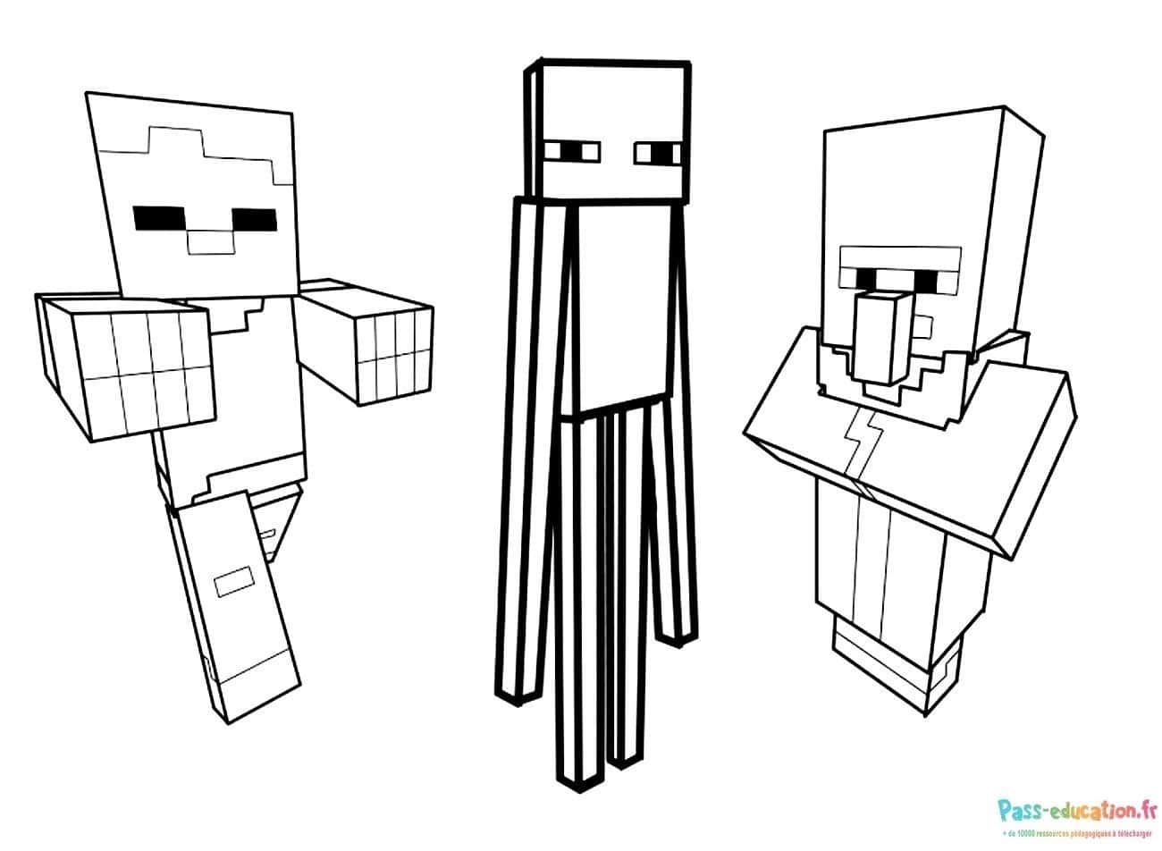 Coloriage Personnages Minecraft à imprimer et colorier