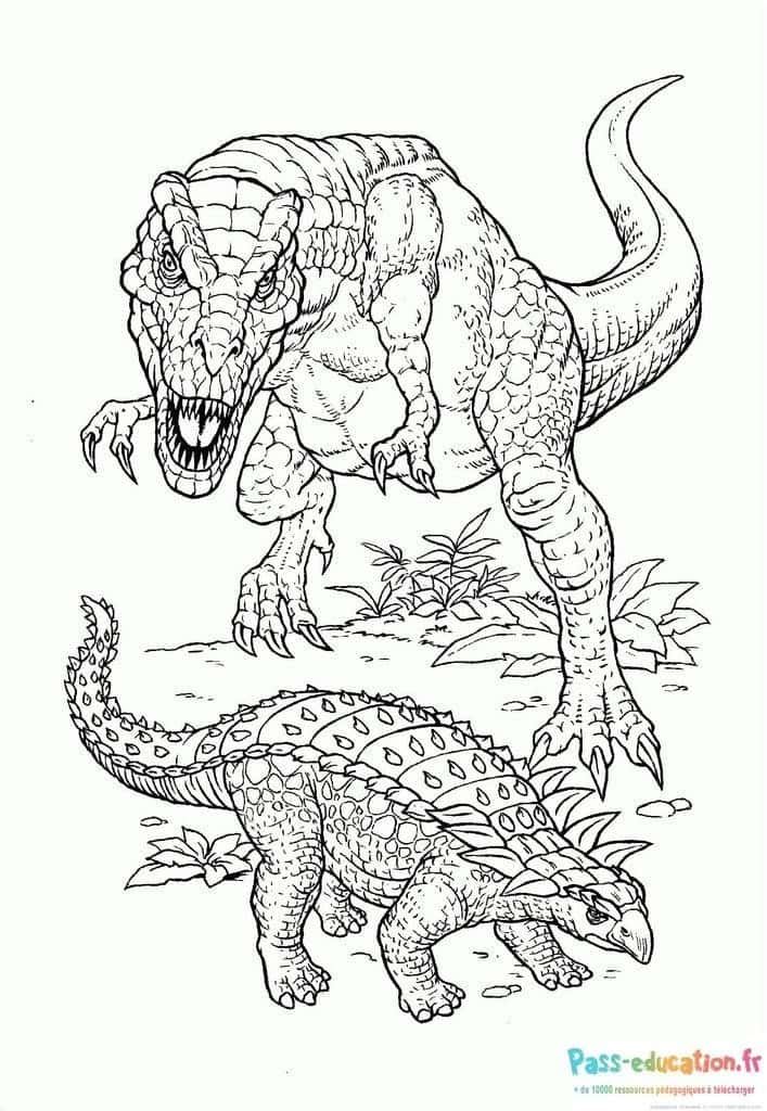 Coloriage Dinosaures préhistoriques à imprimer et colorier