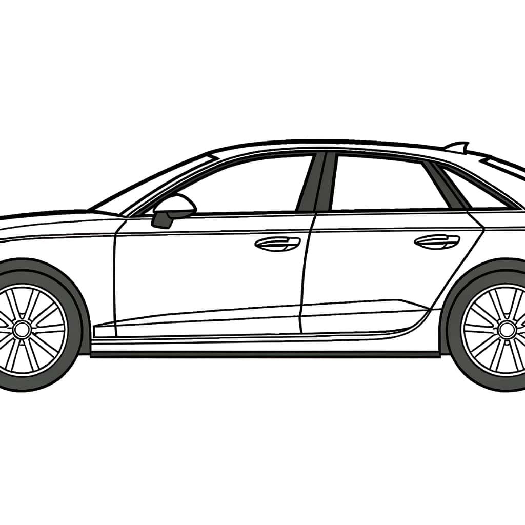 Coloriage Audi à colorier à imprimer et colorier