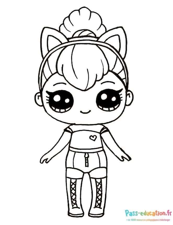 Coloriage Poupée LOL à imprimer et colorier