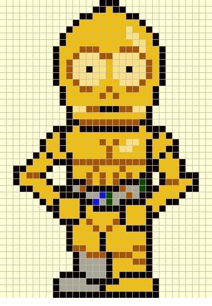 Coloriage Droïde C-3PO à imprimer et colorier