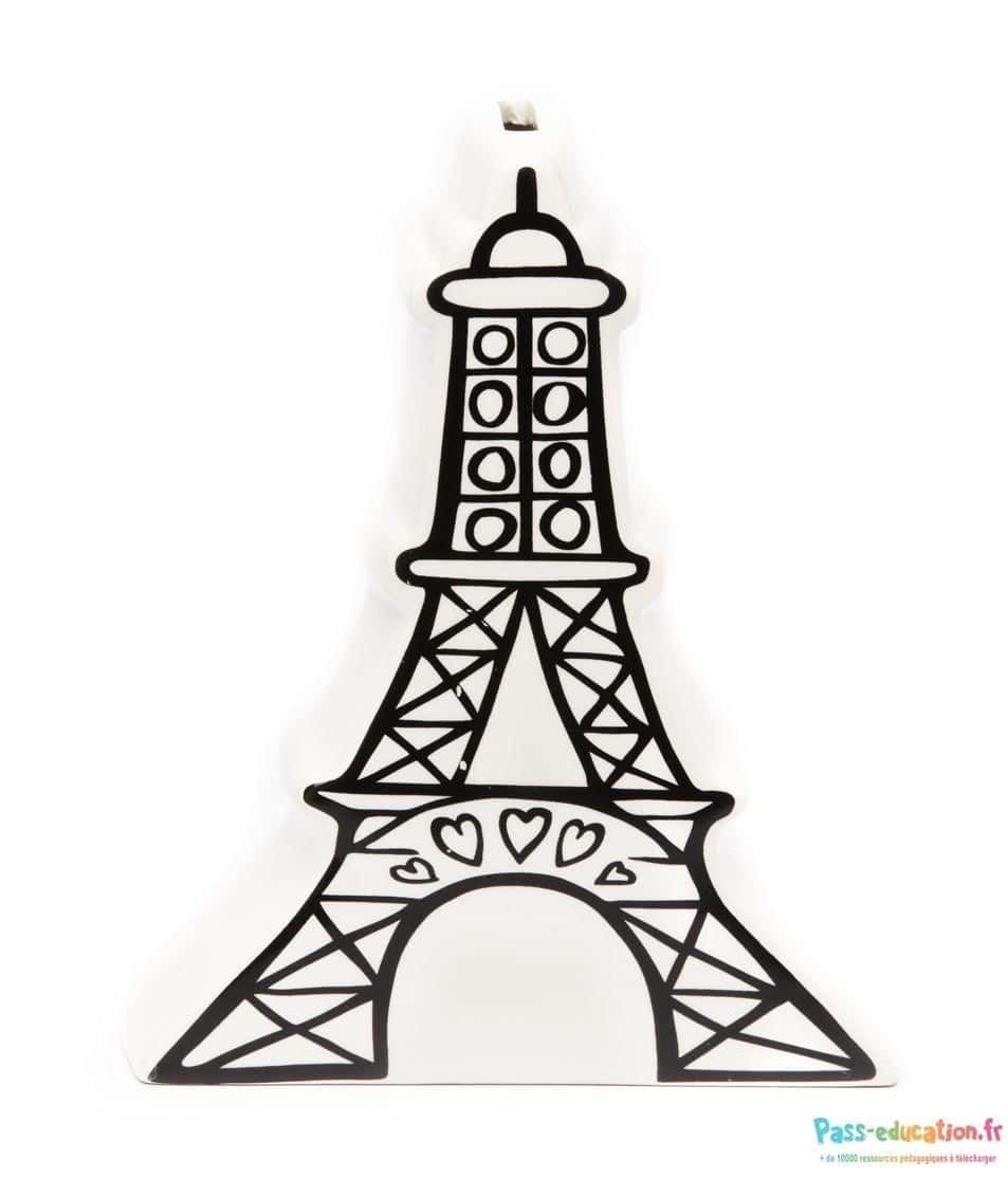 Coloriage Tour Eiffel à imprimer et colorier