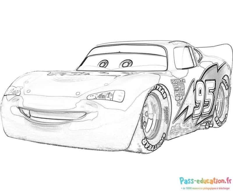 Coloriage Flash McQueen à imprimer et colorier