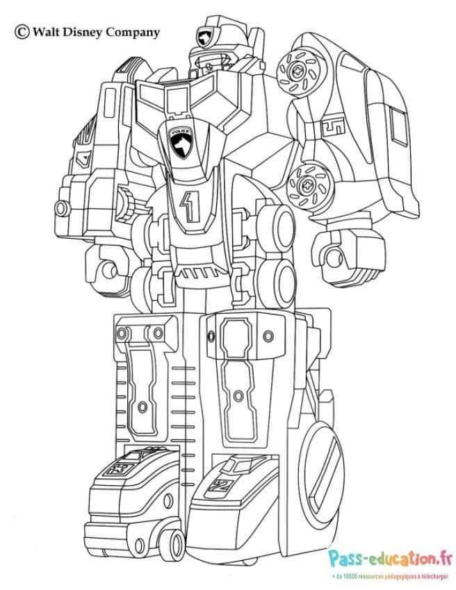 Coloriage Robot transformable à imprimer et colorier