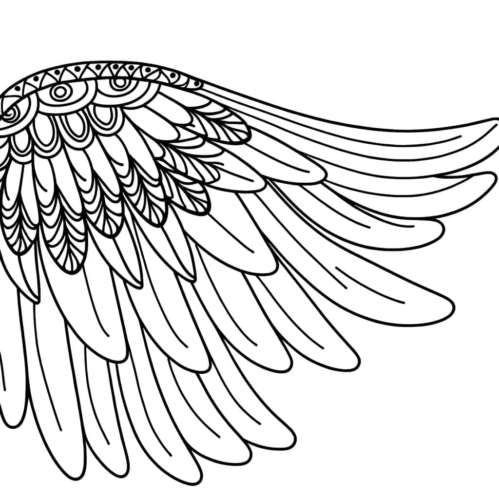Coloriage Aile d'ange à imprimer et colorier