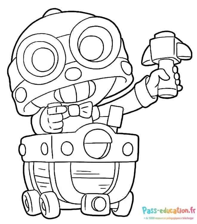 Coloriage Robot souriant à imprimer et colorier