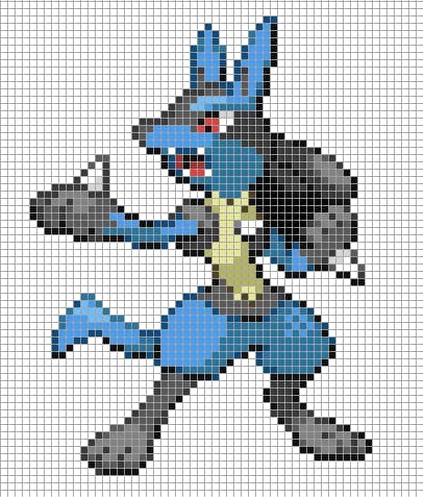 Coloriage Lucario Pokémon à imprimer et colorier