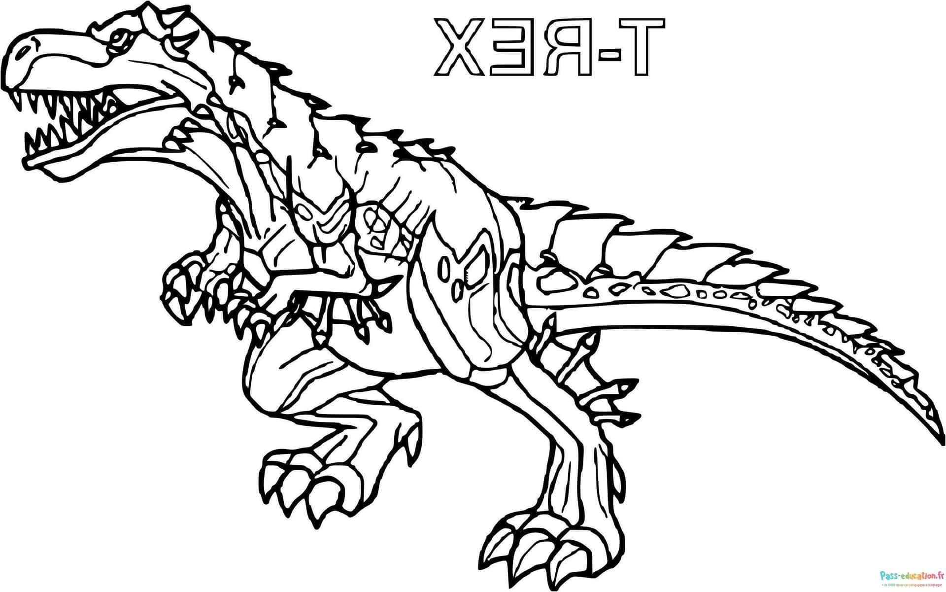 Coloriage T-Rex Préhistorique à imprimer et colorier