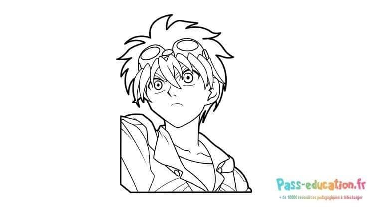 Coloriage Jeune Bakugan à imprimer et colorier