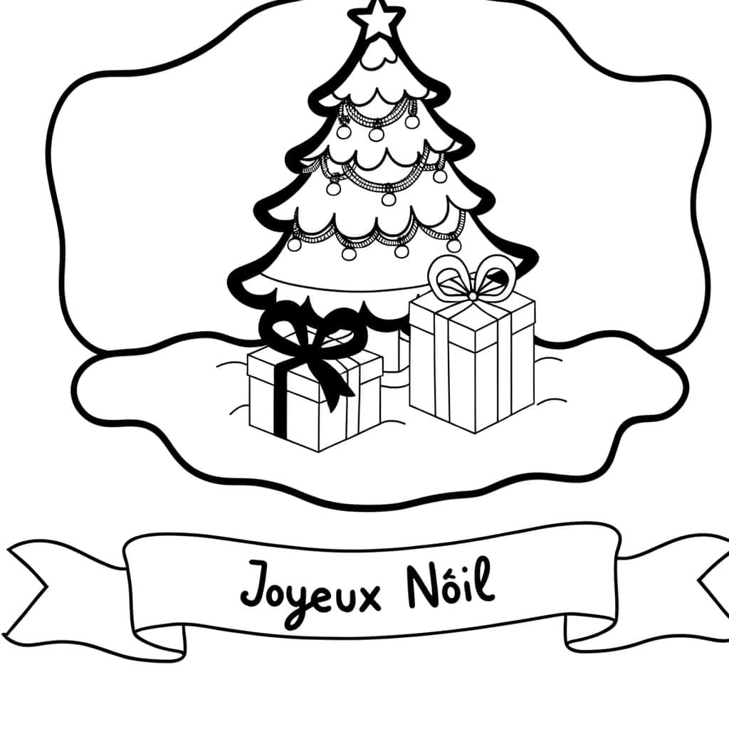 Coloriage Arbre de Noël à imprimer et colorier