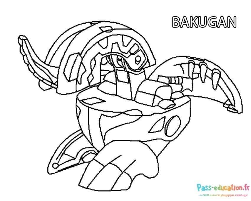 Coloriage Bakugan prêt au combat à imprimer et colorier