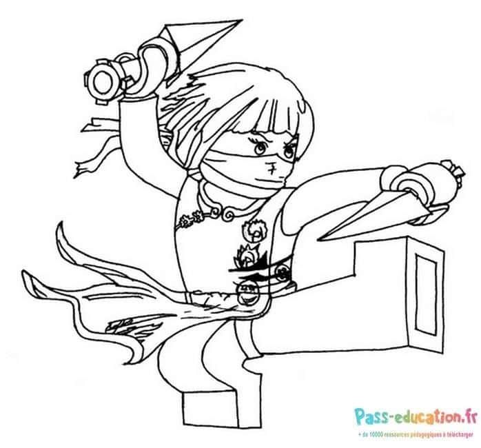 Coloriage Ninja volant à imprimer et colorier