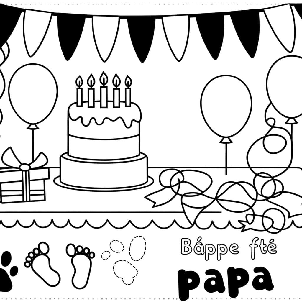 Coloriage Fête des Pères à imprimer et colorier