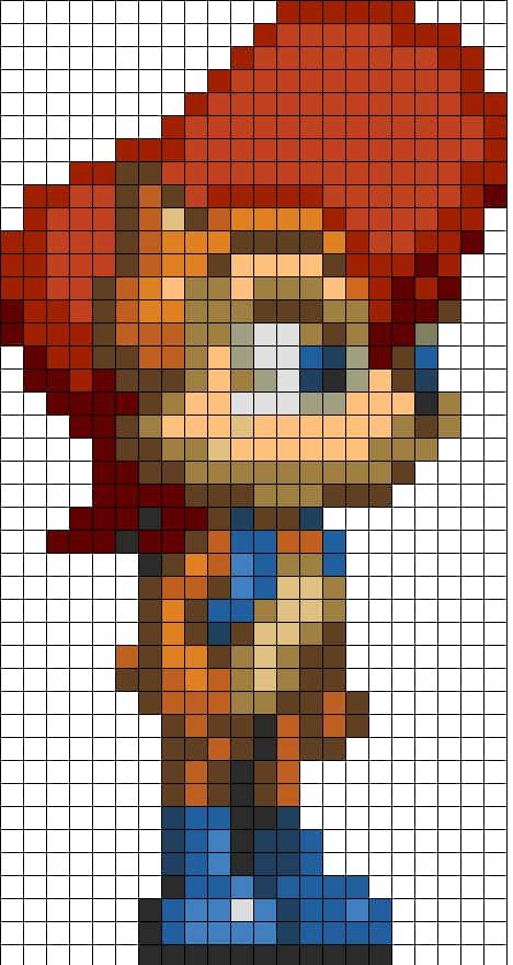 Coloriage Sonic en Pixels à imprimer et colorier