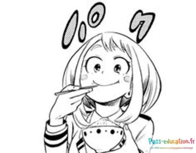 Coloriage Dessin Animé Manger à imprimer et colorier