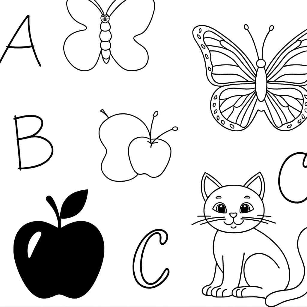 Coloriage Abécédaire pour enfants à imprimer et colorier