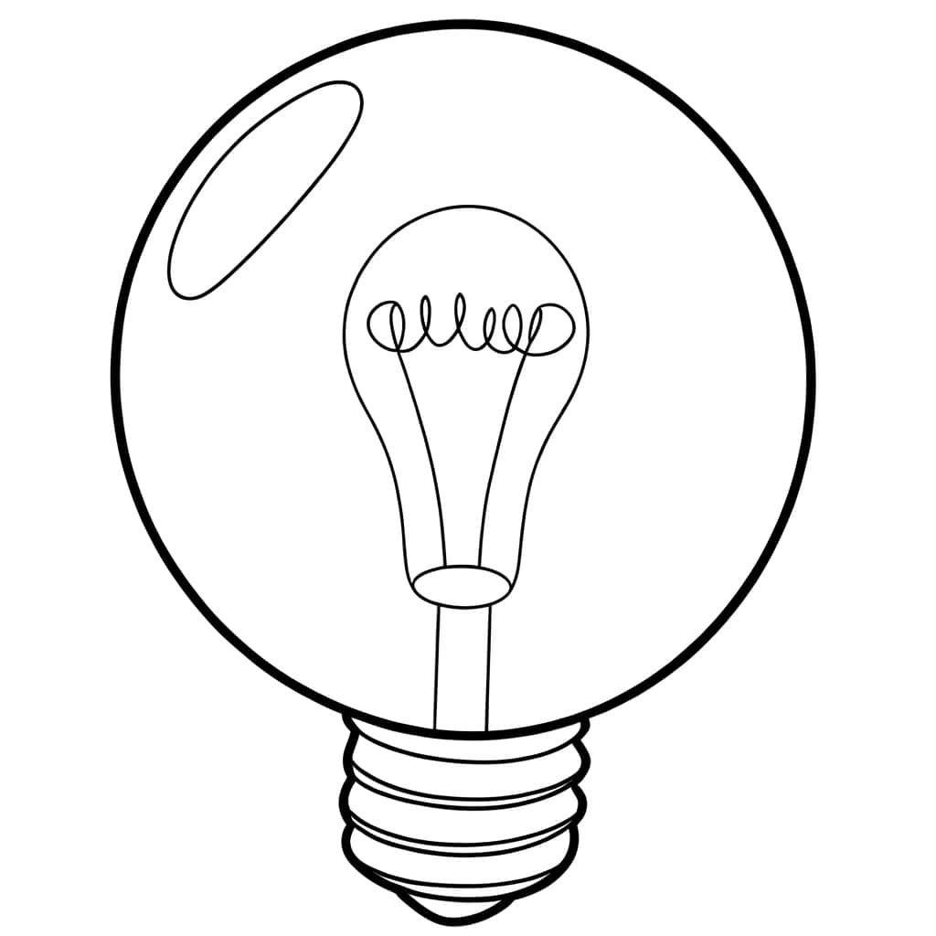 Coloriage Ampoule à imprimer et colorier