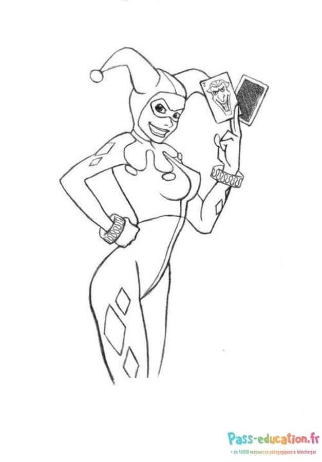 Coloriage Harley Quinn à imprimer et colorier