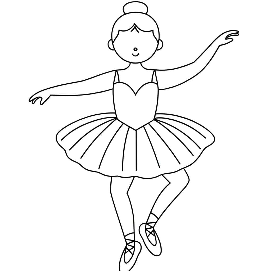 Coloriage Ballerine danseuse à imprimer et colorier