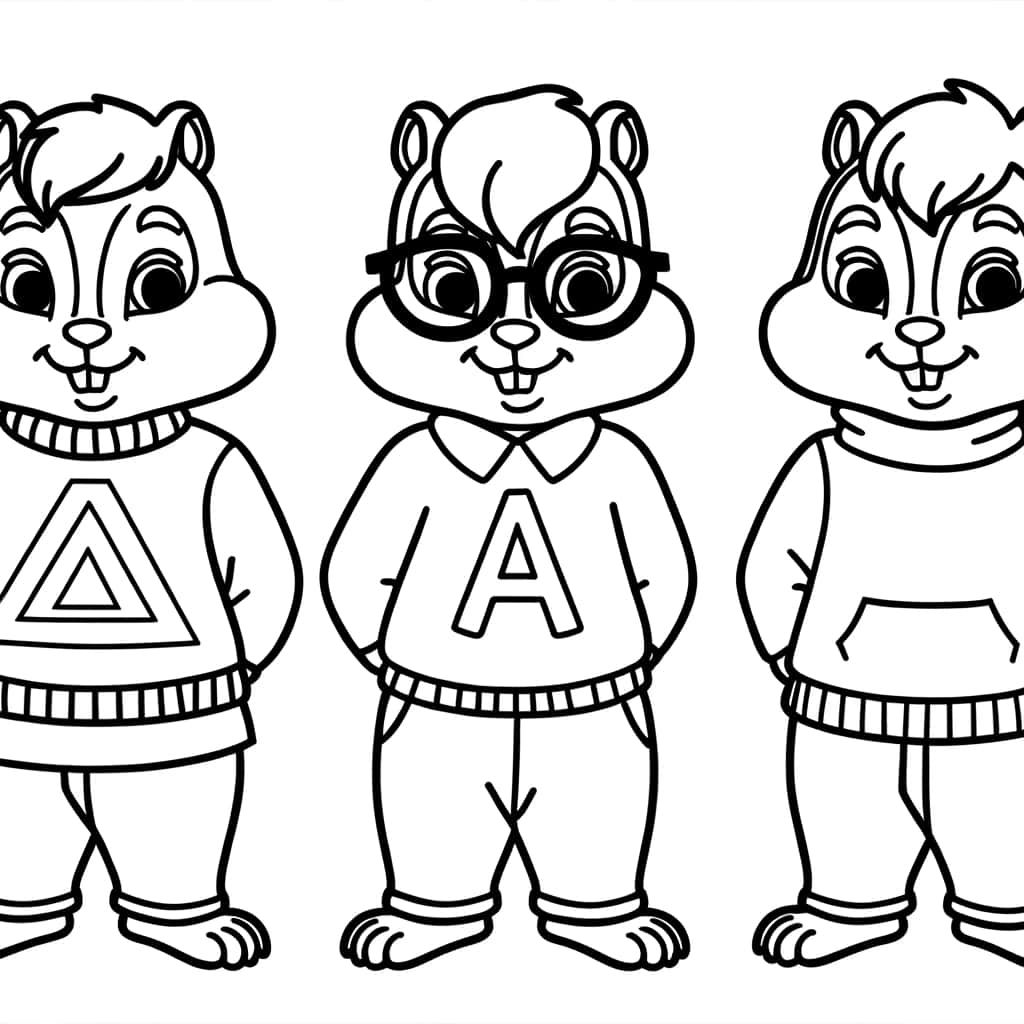 Coloriage Alvin et les Chipmunks à imprimer et colorier