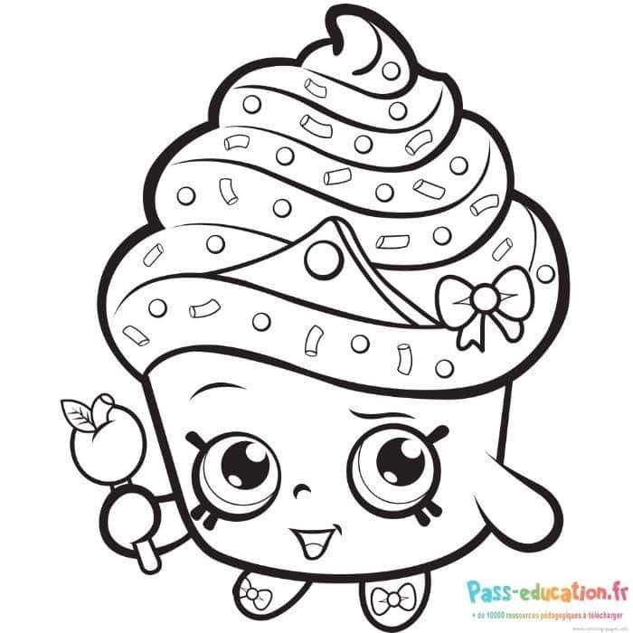 Coloriage Dessert amusant à imprimer et colorier