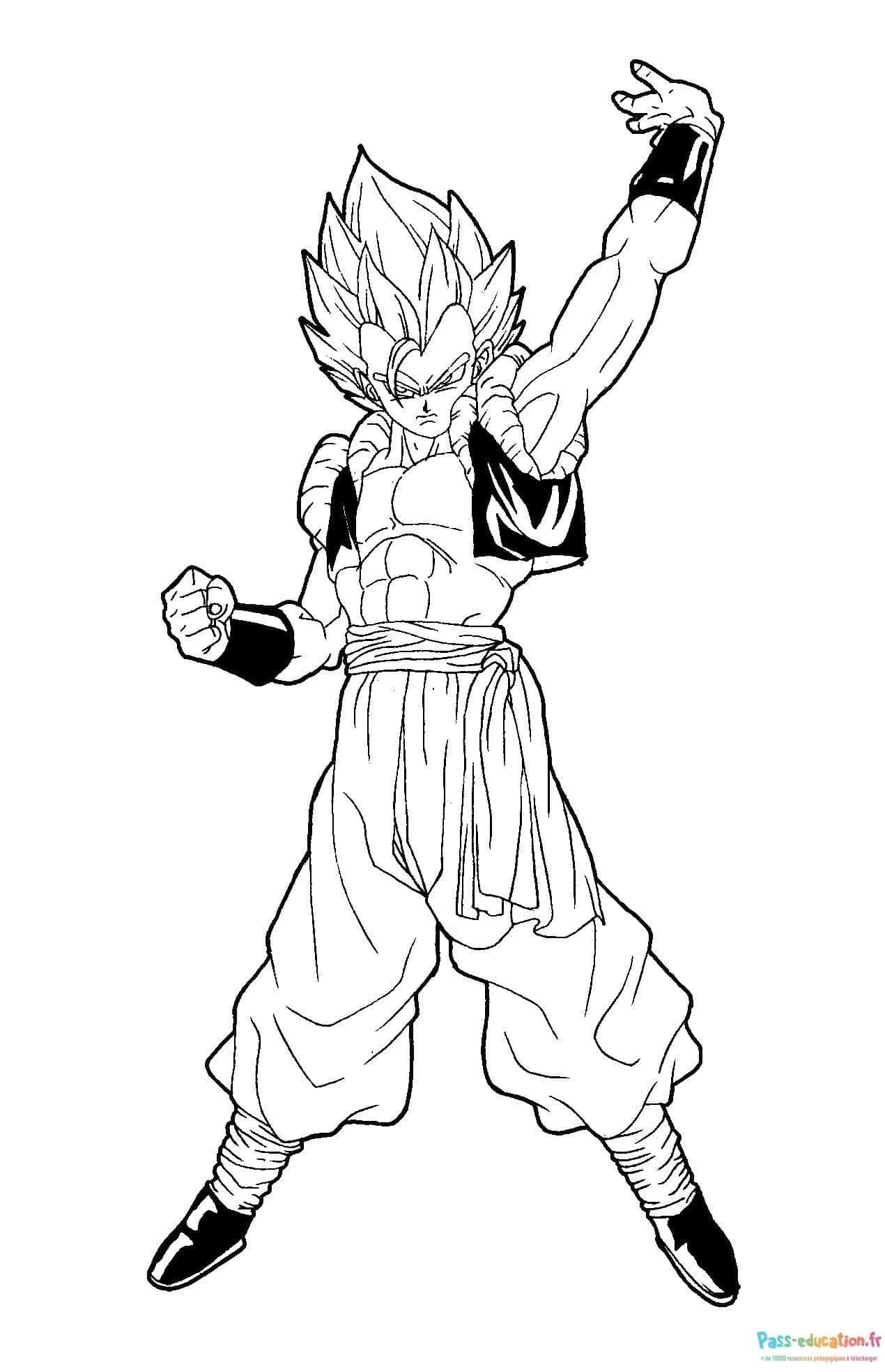 Coloriage Vegeta Super Saiyan à imprimer et colorier