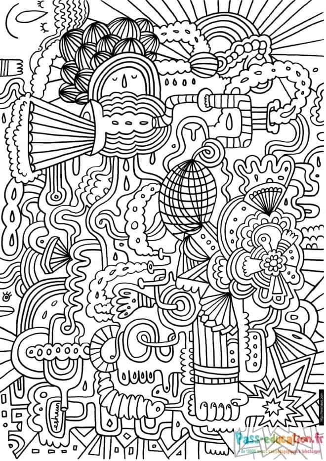 Coloriage Fête foraine fantastique à imprimer et colorier