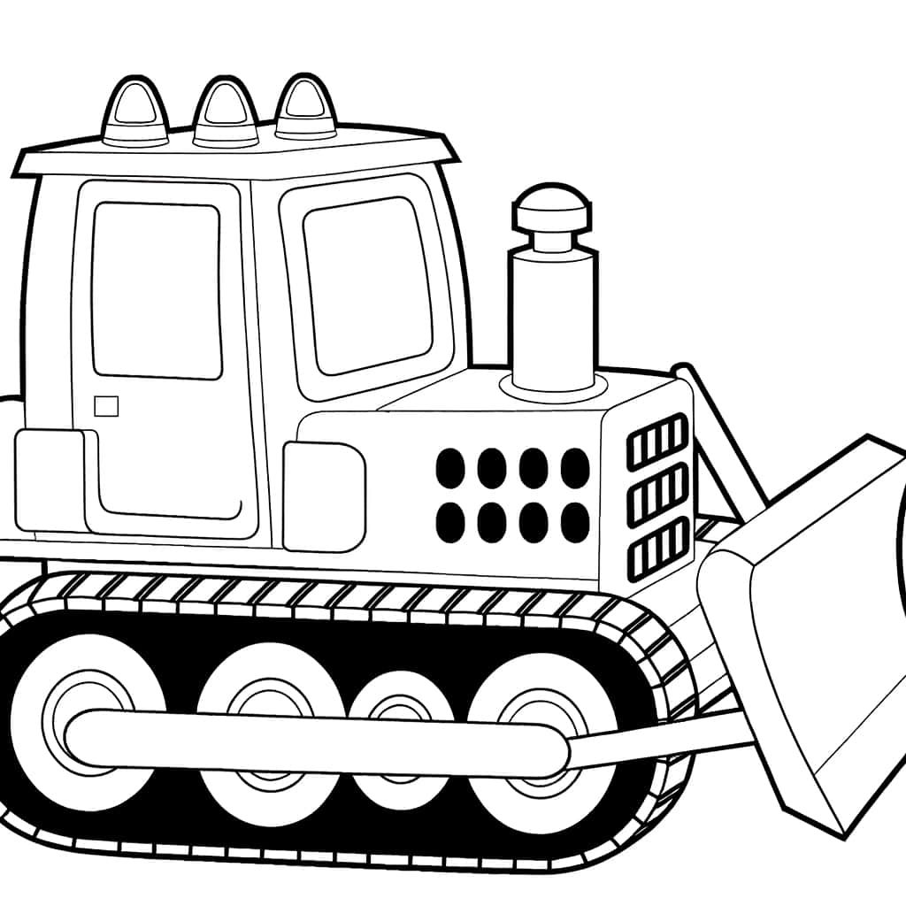 Coloriage Bulldozer à colorier à imprimer et colorier