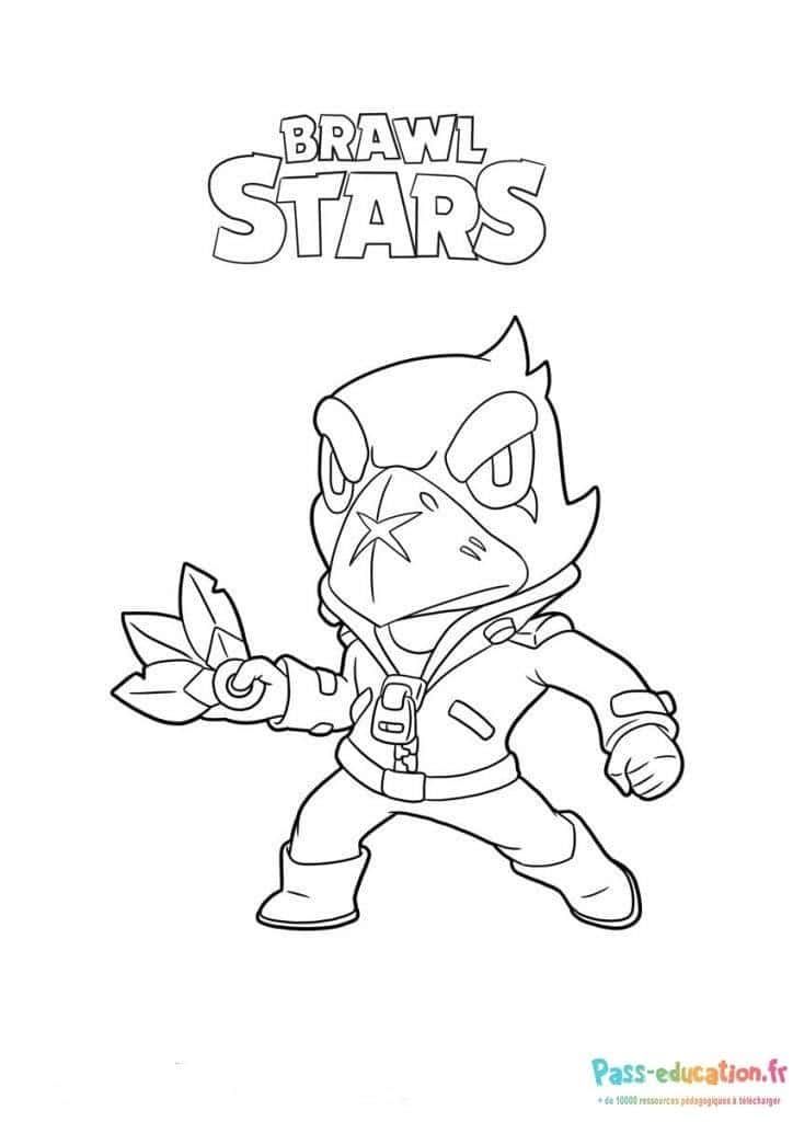 Coloriage Brawler en action à imprimer et colorier