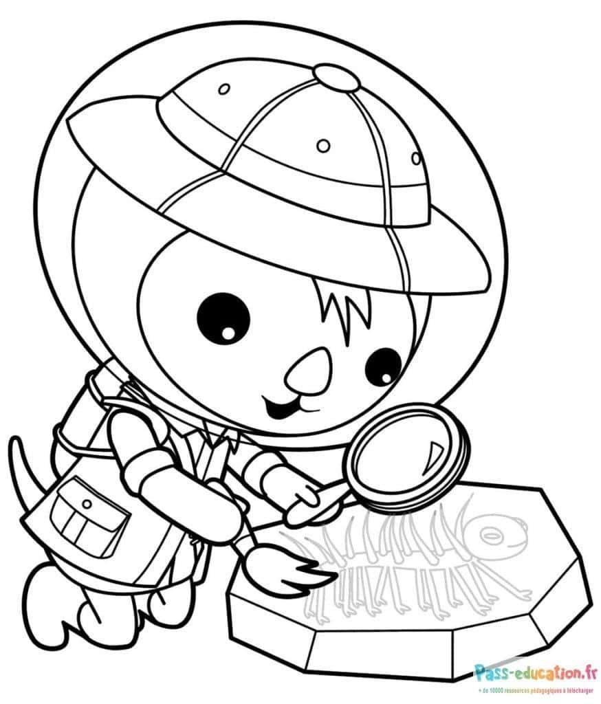 Coloriage Explorateur sous-marin à imprimer et colorier