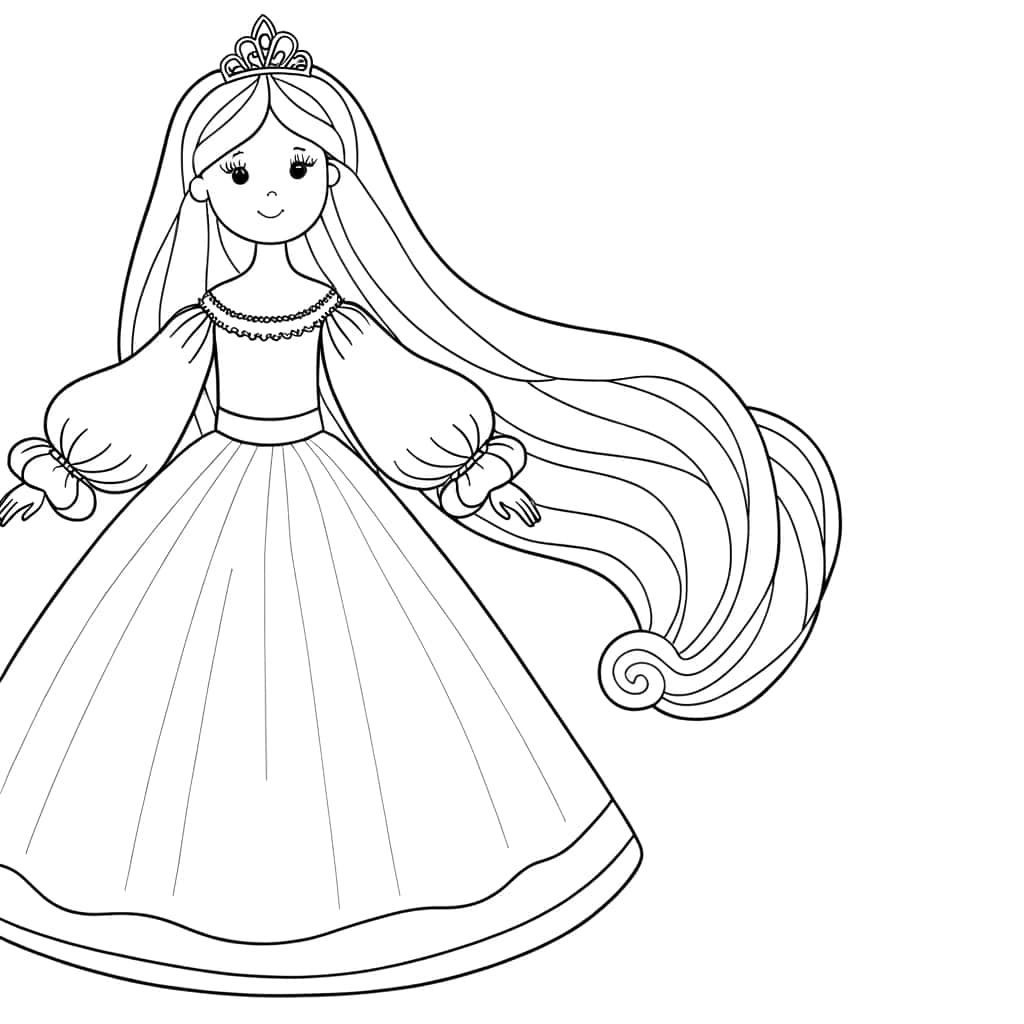 Coloriage Princesse Aurore à imprimer et colorier