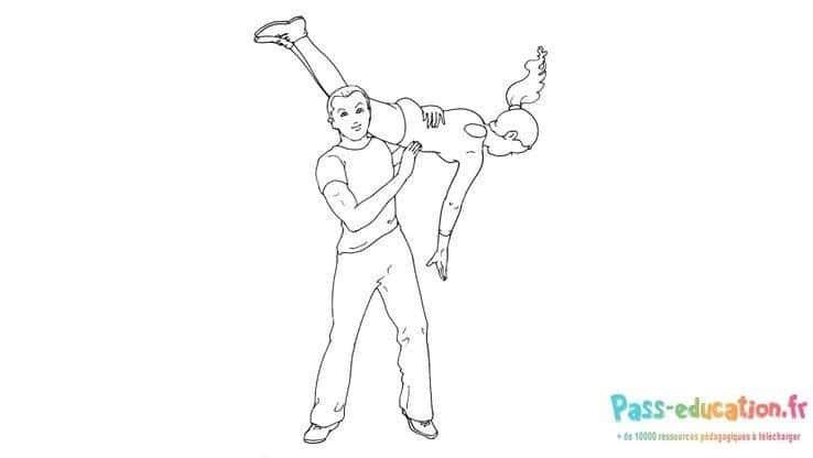 Coloriage Jeu de lancer d'enfant à imprimer et colorier