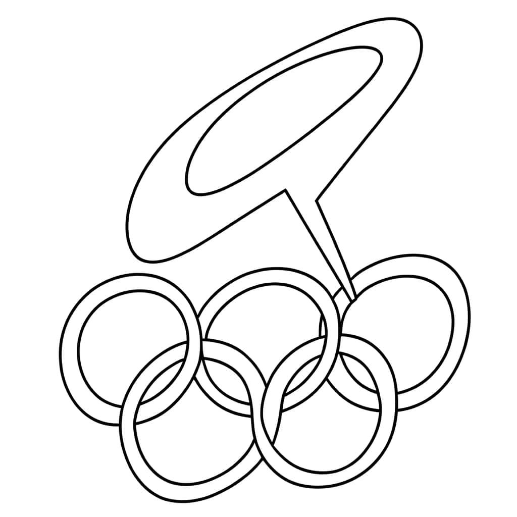 Coloriage Anneaux Olympiques 2024 à imprimer et colorier