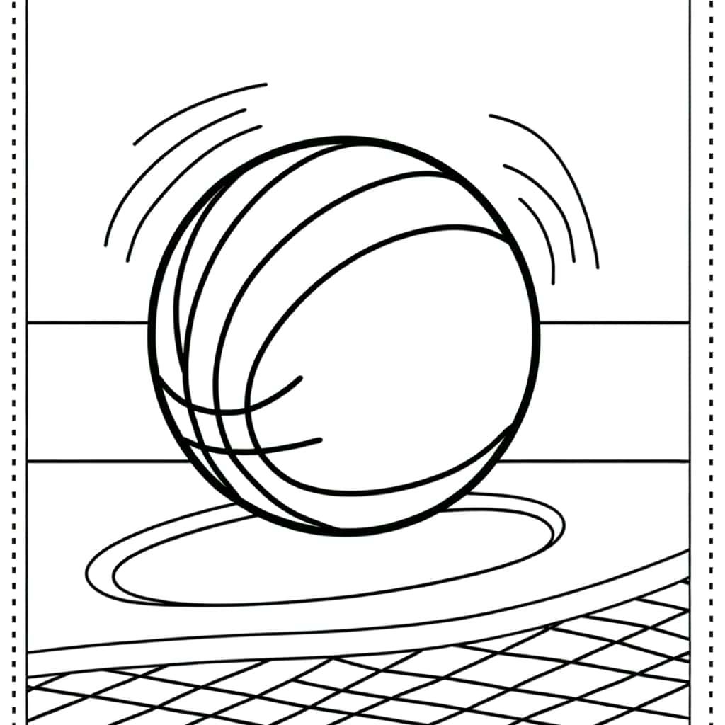 Coloriage Balle de basket à imprimer et colorier