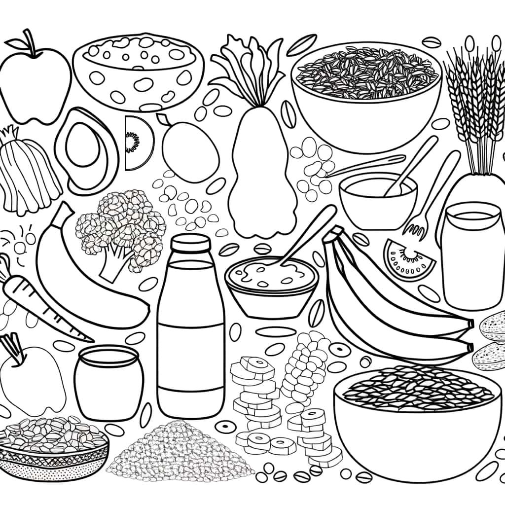 Coloriage Aliments variés à imprimer et colorier