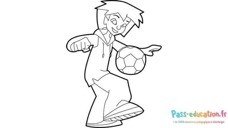 Coloriage Joueur de foot à imprimer et colorier