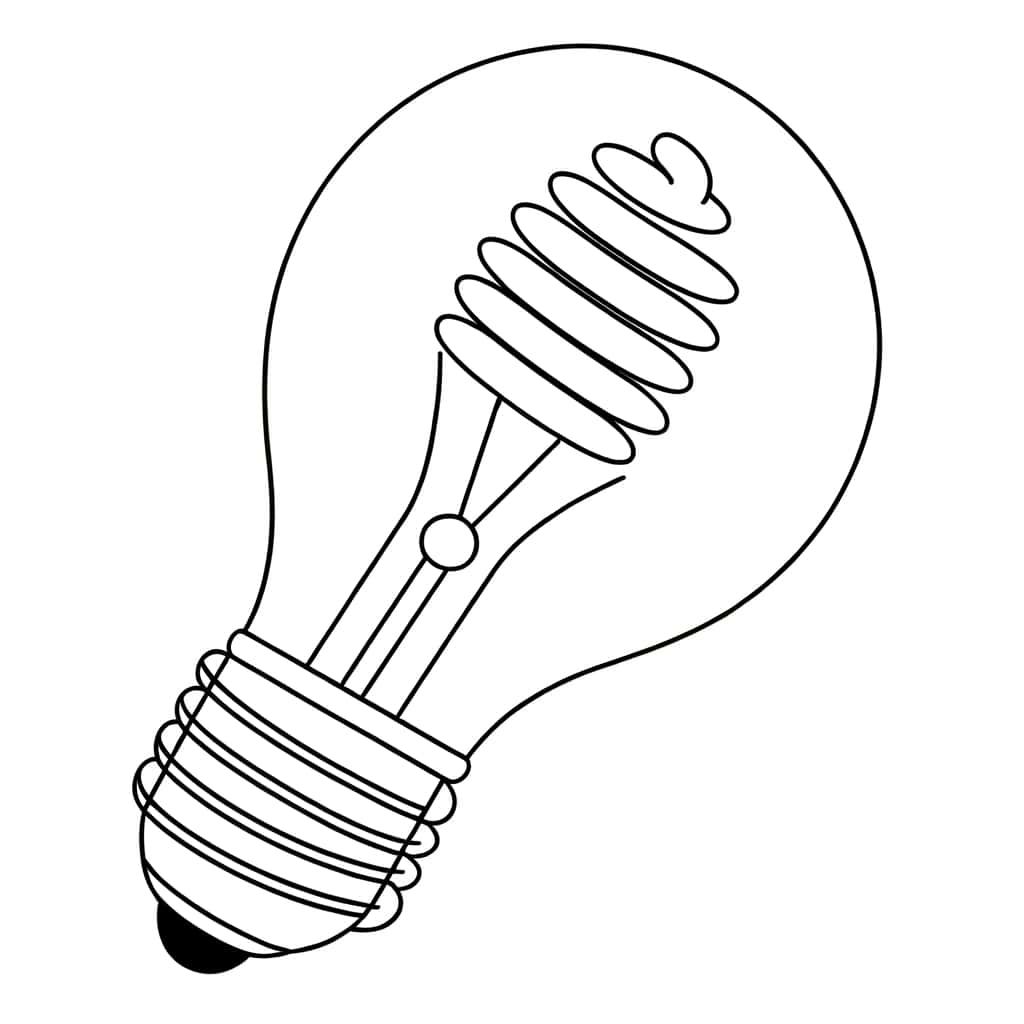 Coloriage Ampoule économe à imprimer et colorier