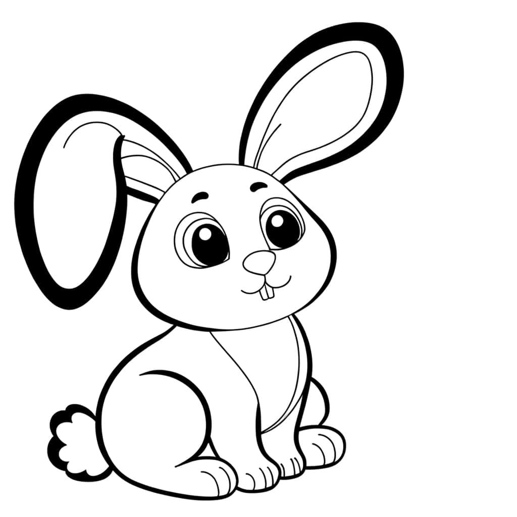 Coloriage Bébé Lapin à imprimer et colorier