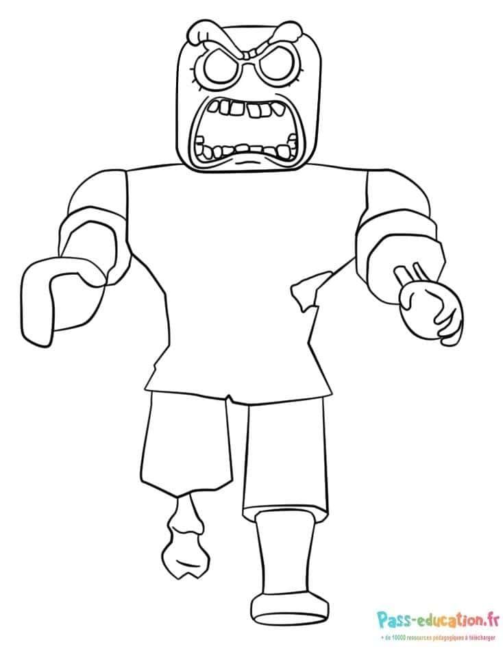 Coloriage Golem de Roblox à imprimer et colorier