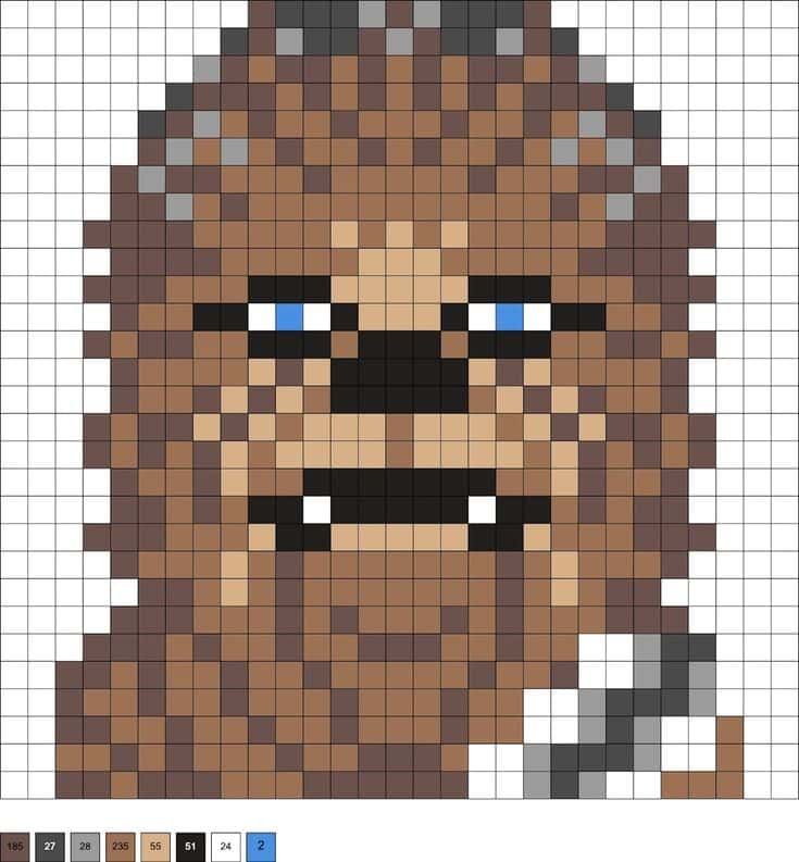 Coloriage Guerrier Wookiee à imprimer et colorier