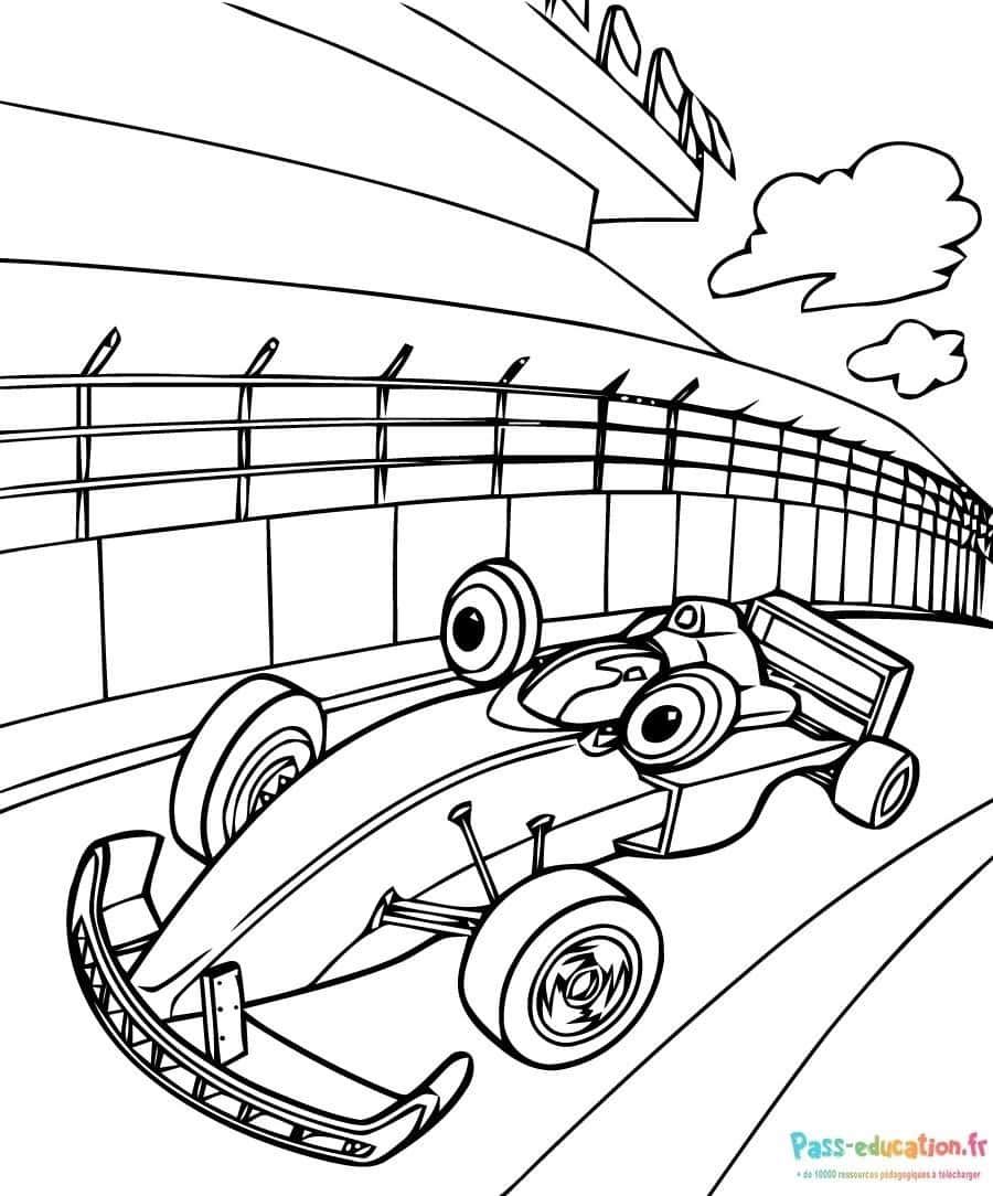 Coloriage Formule 1 à imprimer et colorier